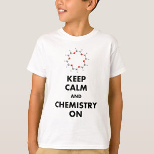 T-shirt Gardez le calme et la chimie dessus