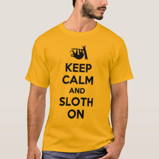 T-shirt gardez le calme et la paresse dessus