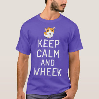 T-shirt Gardez le calme et la roue mignonne Cochon de Guin