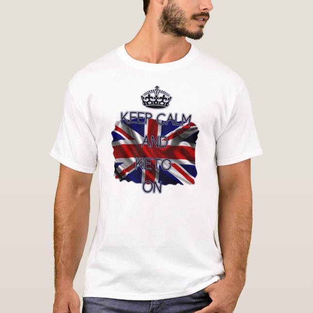 T-shirt Gardez le calme et le cétonique dessus, avec (Devant)