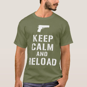 T-shirt Gardez le calme et le rechargez