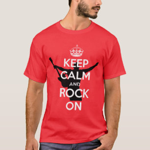 T-shirt Gardez le calme et le rock