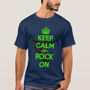T-shirt Gardez le calme et le rock
