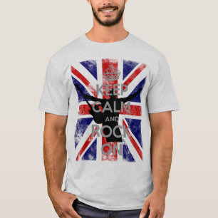 T-shirt Gardez le calme et le rock sur Union Jack