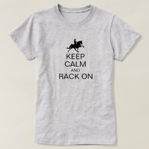 T-shirt Gardez le calme et le support sur le cavalier