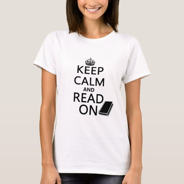 T-shirt Gardez le calme et lisez dessus (Devant)