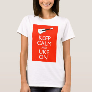T-shirt Gardez le calme et l'Uke dessus !