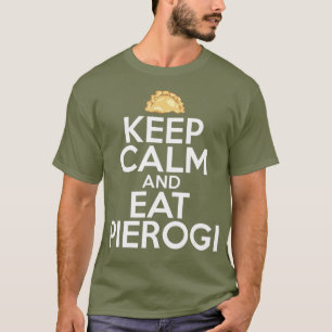 T-shirt Gardez Le Calme Et Mangez Pierogi Polska Nourritur
