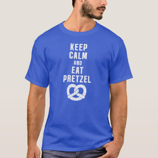 T-shirt Gardez le calme et mangez Pretzel - Drôle de nourr