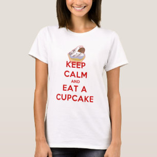 T-shirt Gardez le calme et mangez un petit gâteau