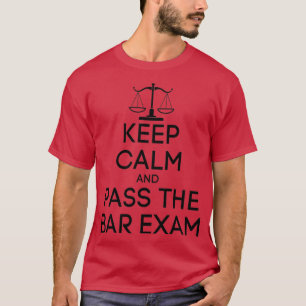 T-shirt Gardez le calme et passez l'examen Bar Drôle Avoca
