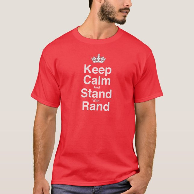 T-shirt Gardez le calme et tenez-vous avec le couche-point (Devant)