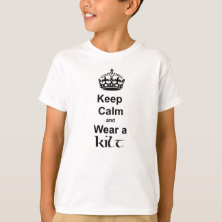 T-shirt Gardez le calme et utilisez un kilt
