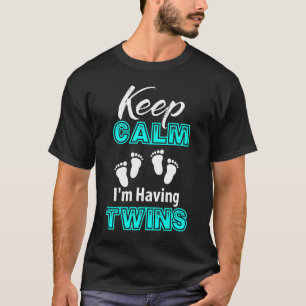 T-shirt Gardez le calme que j'ai des jumeaux, la maman des