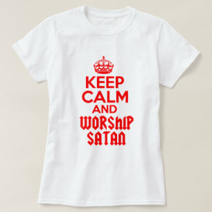 T-shirt Gardez le culte calme Satan