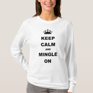 T-shirt Gardez le long avant calme de douille