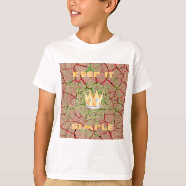 T-shirt Gardez-le simple : Cracked Earth Royal Clarity Art (Devant)