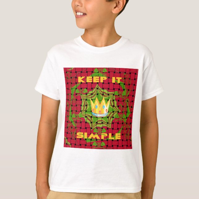 T-shirt Gardez-le simple : Gratuit Rouge Tissé imprimé Flo (Devant)
