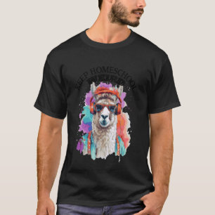 T-shirt Gardez l'Éducation à Domicile Drôle Lama Éducation