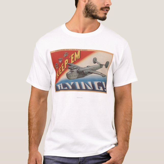 T-shirt Gardez-les Flying/PB2Y-2 (Devant)