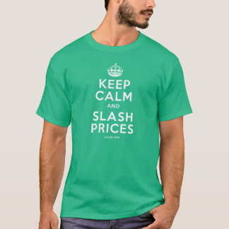 T-shirt Gardez les prix de calme et de barre oblique