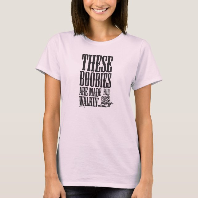 T-shirt Gardez un sein "que ces idiots sont faits pour" le (Devant)