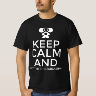 T-shirt Gardez votre calme et caressez le cheburashka