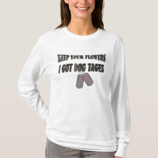 T-shirt Gardez votre épouse d'armée de fleurs