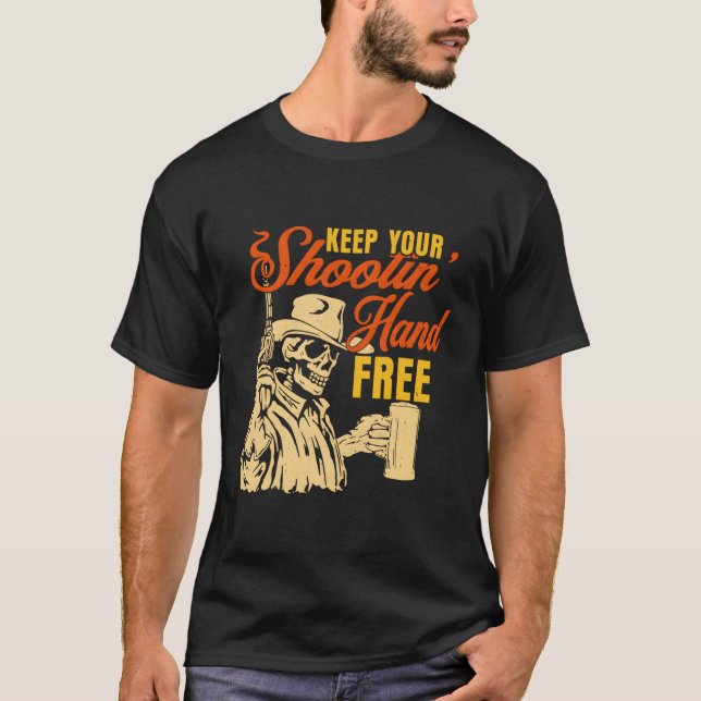 T-shirt Gardez votre main de tir libre (Devant)