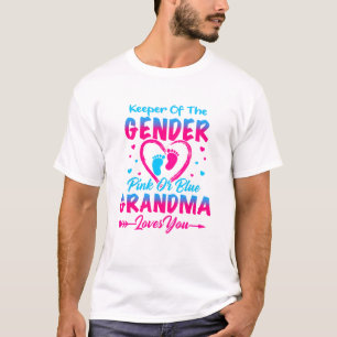 T-shirt Gardez votre sexe rose ou bleu grand-mère vous aim