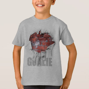 T-shirt Gardien de but déchiré de mur de briques (hockey