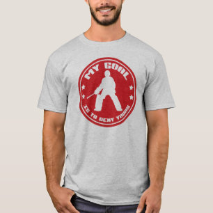 T-shirt Gardien de but d'hockey de champ de pièce en t