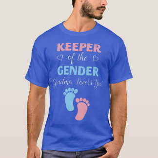 T-shirt Gardien De La Révélation De Sexe Grand-Mère Aime Y