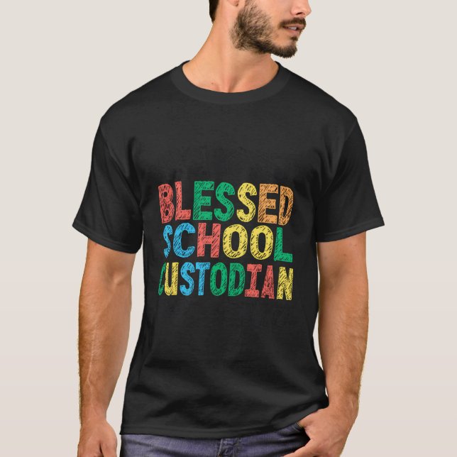 T-shirt Gardien de l'école Janitor Faith Christian Blessé  (Devant)