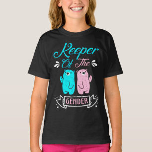 T-shirt Gardien de l'ours en peluche rose et bleu genre