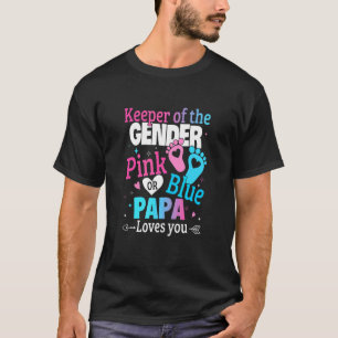 T-shirt Gardien Du Genre Papa Vous Aime Révéler Le Genre