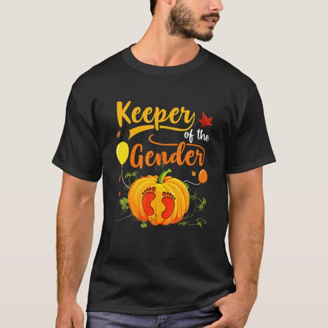 T-shirt Gardien Du Genre Révéler Bébé Halloween Thanksg (Devant)