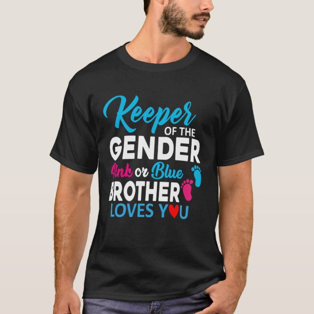 T-shirt Gardien du genre rose ou bleu frère aime Yo (Devant)