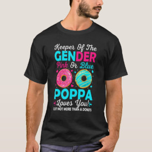 T-shirt Gardien du genre rose ou bleu Poppa vous aime