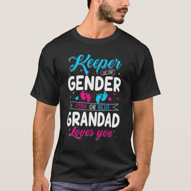 T-shirt Gardien Du Sexe Grand-Père Vous Aime Bébé Announ (Devant)