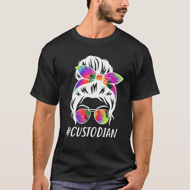 T-shirt Gardien Squad Tie Dye Messy Bun Girl School Clea (Devant)