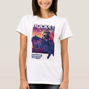 T-shirt Gardiens de la Galaxie Affiche de personnage Rocke