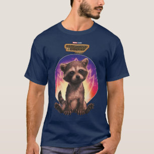 T-shirt Gardiens de la Galaxie Bébé Rocket Assis