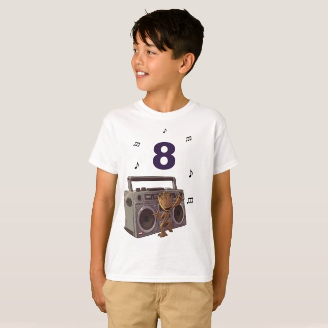 T-shirt Gardiens de la Galaxie - Groot - Anniversaire (Devant entier)