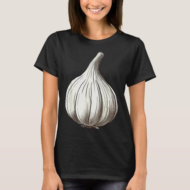T-shirt Garlic Lazy Easy Funny Matching Halloween Costume  (Devant)