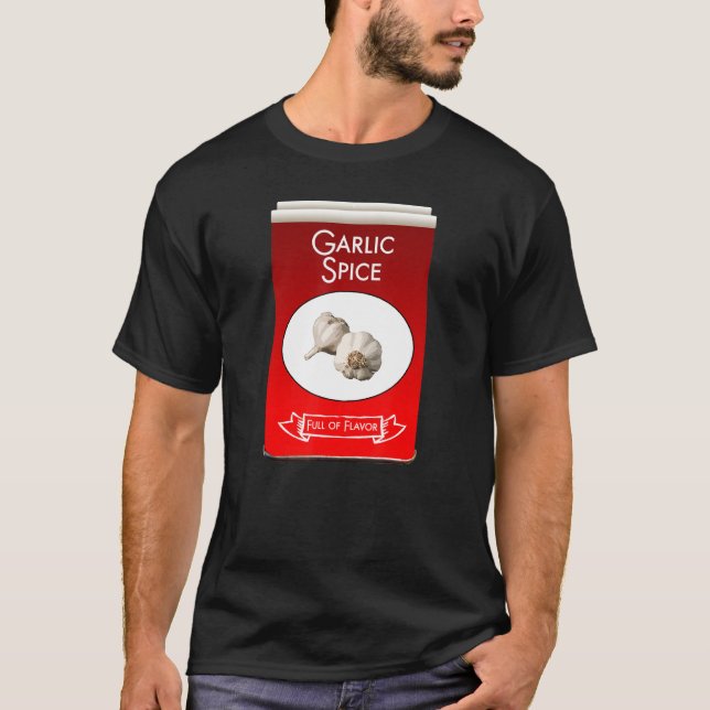 T-shirt Garlic Spice Tin Girls Correspondant Costume Hallo (Devant)