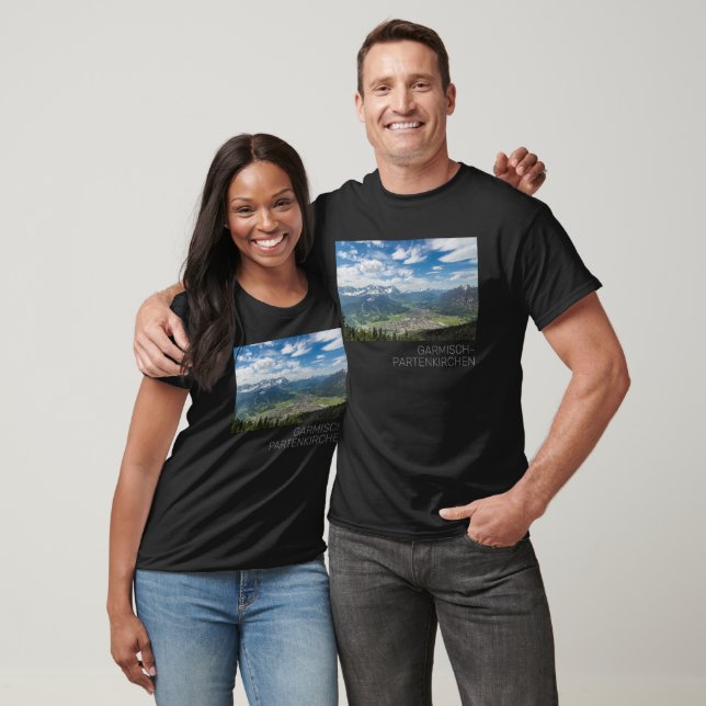T-shirt Garmisch-Partenkirchen Bavaria Alpes Panorama Cade (Unisexe)