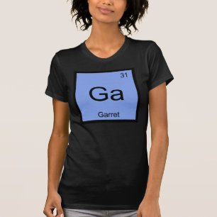 T-shirt Garret  Nom Élément Chimique Tableau Périodique