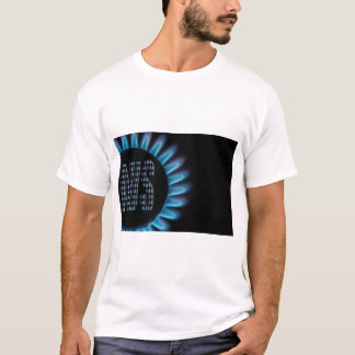 T-shirt Gasflamme von einem Kochfeld mit dem Wort AUS