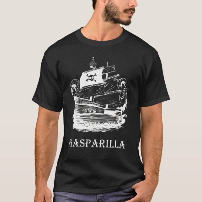T-shirt Gasparillia Pirate Ship Festival Retro Buccaneer J (Devant)
